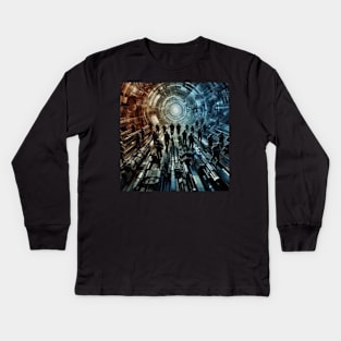 Abstract Armory Military Kids Long Sleeve T-Shirt